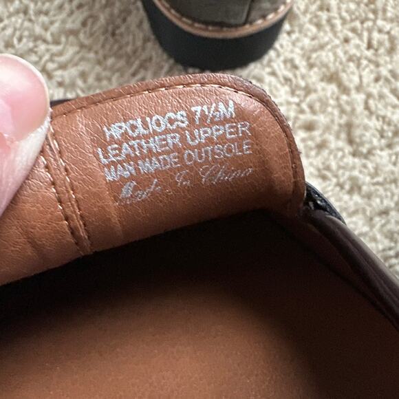 Donald Pliner Women's Clio Dark Brown Suede Patent Trim Loafers Size 7.5 M - Picture 8 of 9